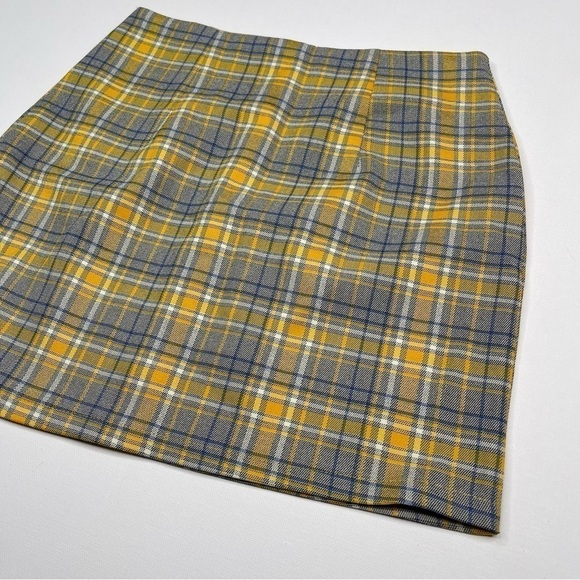 Better Be Skirt Mini Plaid Yellow Schoolgirl Preppy Library Academia Y2K New - Picture 2 of 10